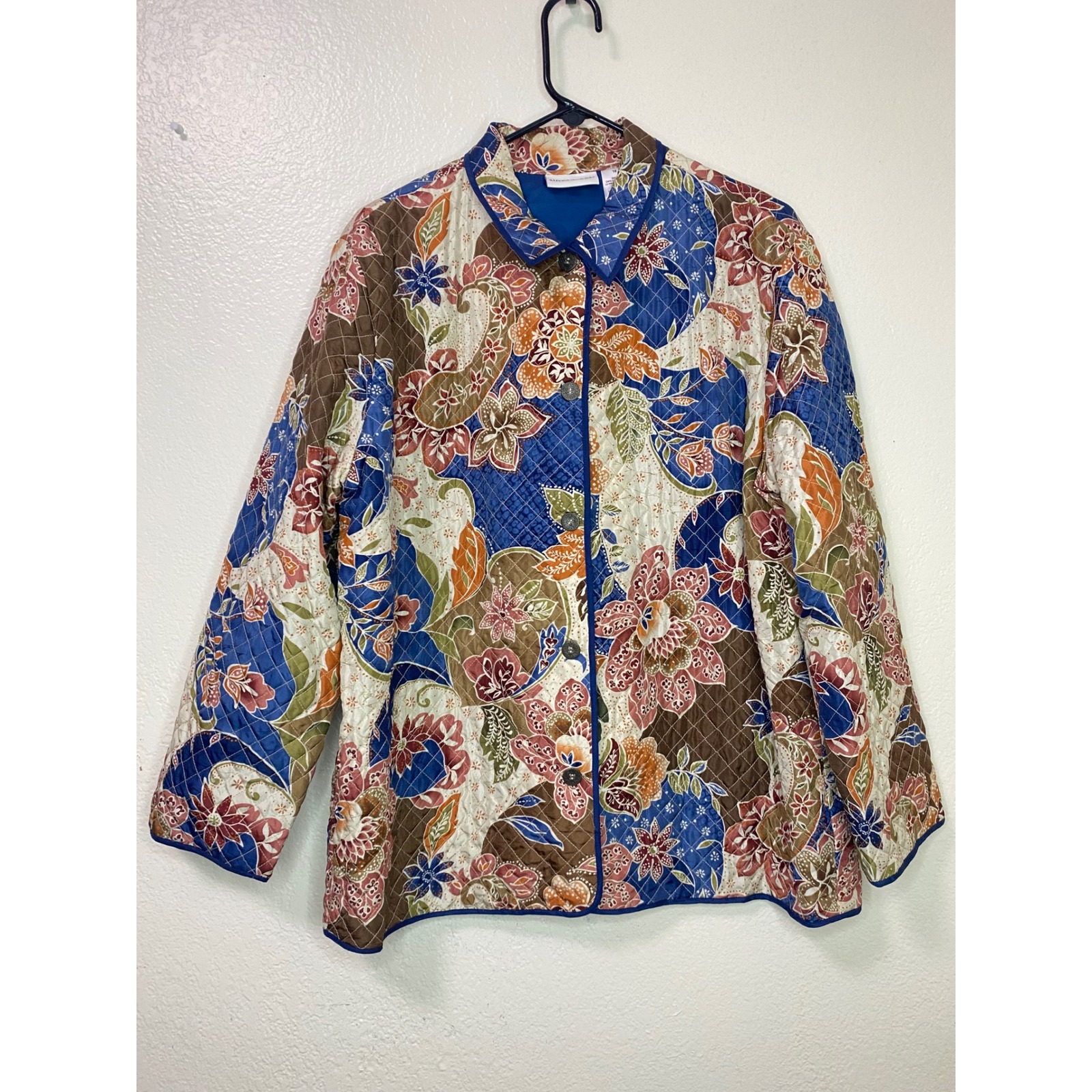 Alfred Dunner 100% Silkquilted Floral Jacket